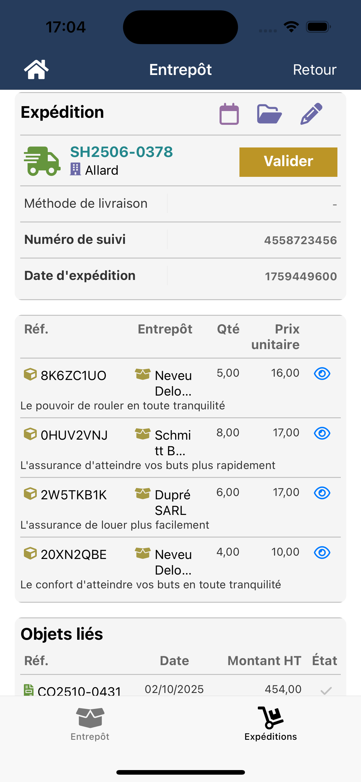 🔸Retrouvez votre tableau de bord selon vos habilitations et votre personnalisation